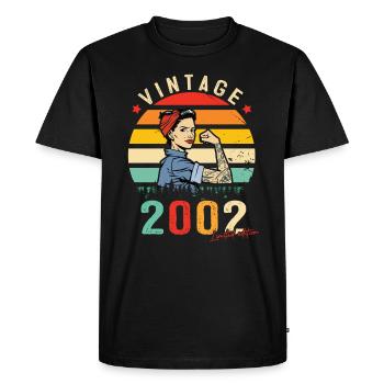 2002 Vintage Édition limitée Cadeau Femmes - T-shirt Premium bio Homme - noir - Devant - Nico (187cm)