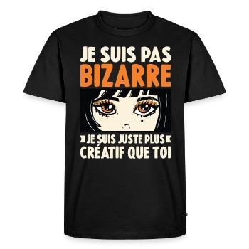 Je ne suis pas bizarre, je suis juste plus créatif - T-shirt Premium bio Homme - noir - Devant - Nico (187cm)