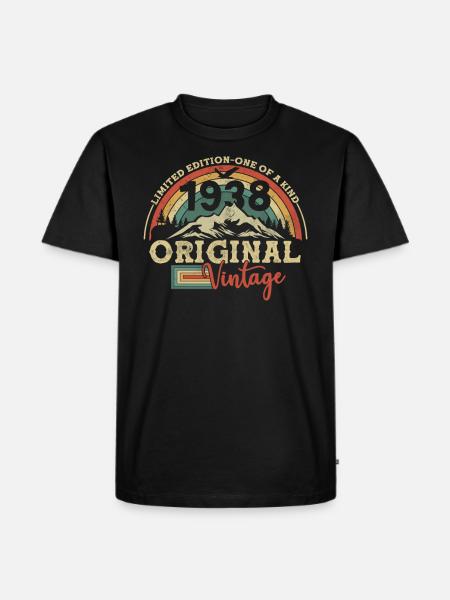 Birthday present 1938 - Men's Premium Organic T-Shirt - black