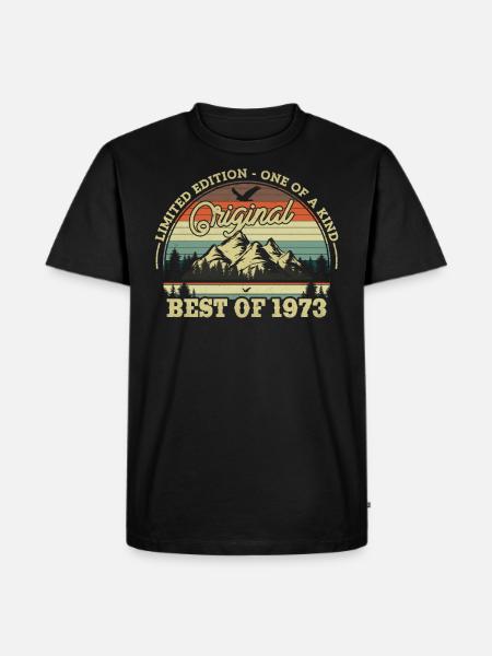 Cadeau d’anniversaire 1973 - T-shirt Premium bio Homme - noir