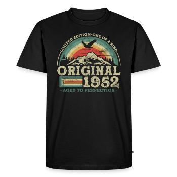Original since 1952 Limited Edition - Men's Premium Organic T-Shirt - black - Front - Nico (187cm)