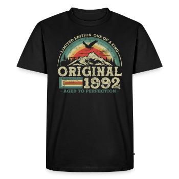Original depuis 1992 Edition Limitée - T-shirt Premium bio Homme - noir - Devant - Nico (187cm)