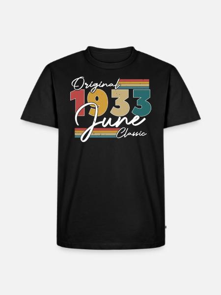 Original June 1933 Classic - Men's Premium Organic T-Shirt - black