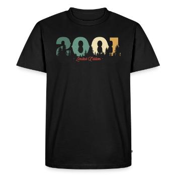 Vintage Cadeau d’anniversaire Forest 2001 - T-shirt Premium bio Homme - noir - Devant - Nico (187cm)