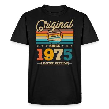 Birthday present 1975 - Men's Premium Organic T-Shirt - black - Front - Nico (187cm)