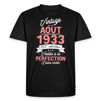 Surprise Août 1933 - T-shirt Premium bio Homme - noir - Devant - Nico (187cm)