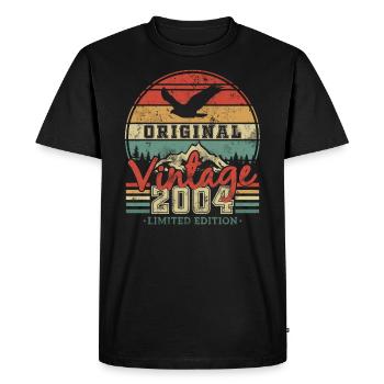 Cadeau d'anniversaire 2004 - T-shirt Premium bio Homme - noir - Devant - Nico (187cm)