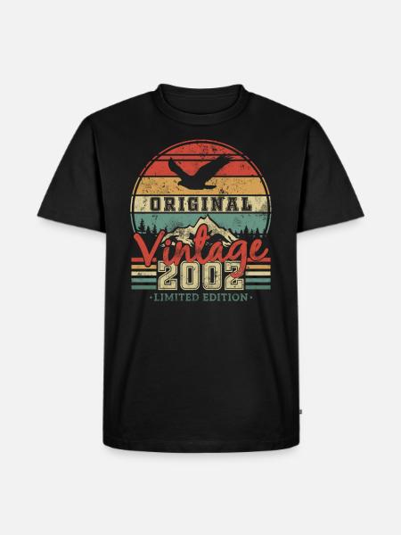 Birthday Gift 2002 21 years - Men's Premium Organic T-Shirt - black