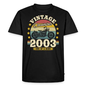 Vintage Dezember 2003 20 Jahre - T-shirt Premium bio Homme - noir - Devant - Nico (187cm)