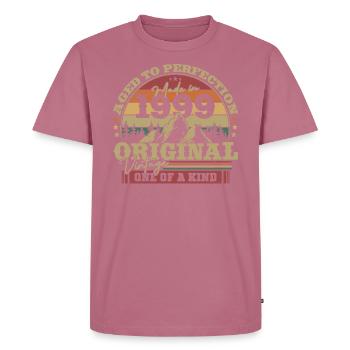 Gereift zur Perfektion 1999 Vintage Einzigartig - Männer Premium Bio T-Shirt - Mauve - Vorne - Nico (187cm)