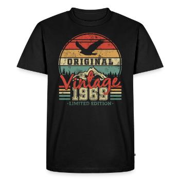1969 Vintage Geburtstagsgeschenk - Männer Premium Bio T-Shirt - Schwarz - Vorne - Nico (187cm)
