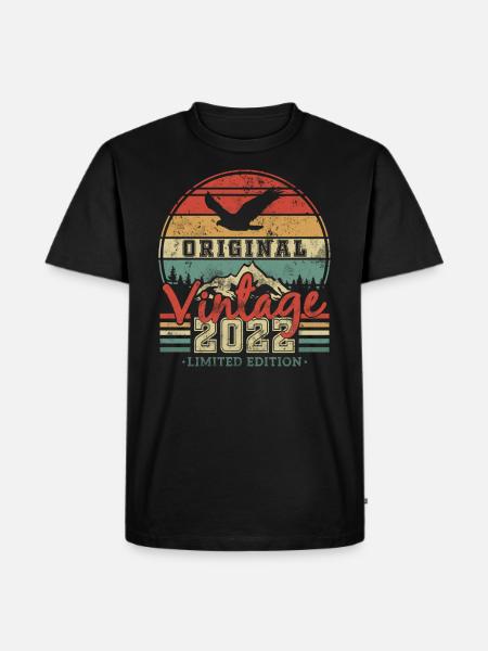 Surprise d’anniversaire 2022 Millésime - T-shirt Premium bio Homme - noir