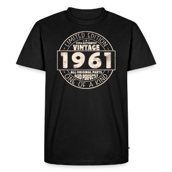 Don 1961 Millésime 62/63 - T-shirt Premium bio Homme - noir - Devant - Nico (187cm)