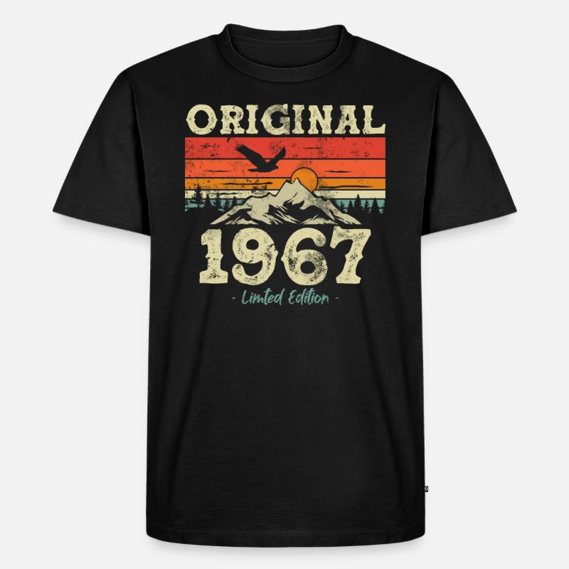 Geschenk 1967 56/57 Jahre - Männer Premium Bio T-Shirt - Schwarz