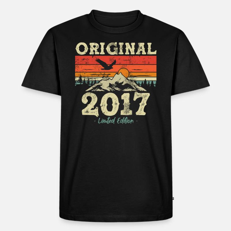 Retro Geschenk 2017 - Männer Premium Bio T-Shirt - Schwarz