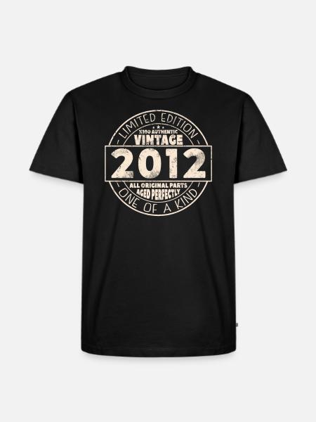 2012 Birthday Present - Men's Premium Organic T-Shirt - black