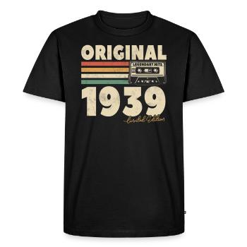 Succès légendaires 1939 - 84 ans - T-shirt Premium bio Homme - noir - Devant - Nico (187cm)