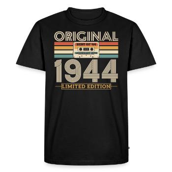 Unique birthday present 1944 79/80 years - Men's Premium Organic T-Shirt - black - Front - Nico (187cm)