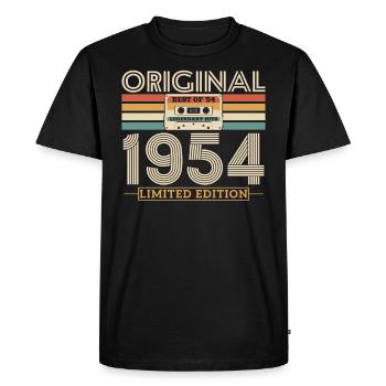 Original birthday present 1954 69/70 years - Men's Premium Organic T-Shirt - black - Front - Nico (187cm)