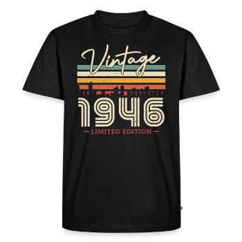 Millésime Geschenk 1946 77/78 J. - T-shirt Premium bio Homme - noir - Devant - Nico (187cm)