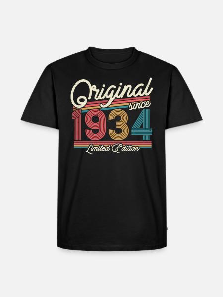 Gift 89/90th birthday 1934 - Men's Premium Organic T-Shirt - black