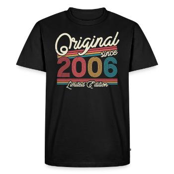 Vintage 2006 Cadeau d’anniversaire - T-shirt Premium bio Homme - noir - Devant - Nico (187cm)