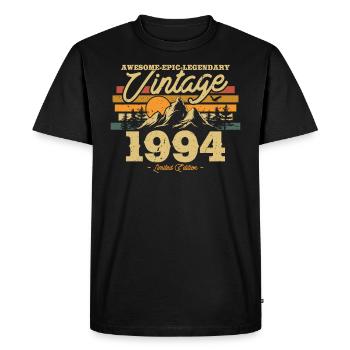 Vintage 1994 Cadeau d’anniversaire - T-shirt Premium bio Homme - noir - Devant - Nico (187cm)