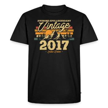 Vintage Gift 2017, 6-7 ans - T-shirt Premium bio Homme - noir - Devant - Nico (187cm)