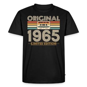 Cadeau d’anniversaire 1965 Vintage Original - T-shirt Premium bio Homme - noir - Devant - Nico (187cm)