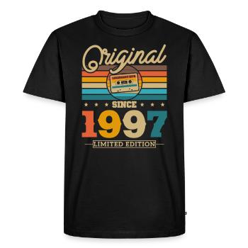 Vintage 1997 Cadeau d’anniversaire - T-shirt Premium bio Homme - noir - Devant - Nico (187cm)