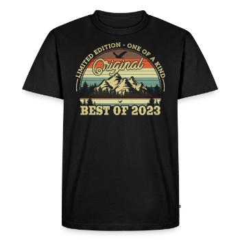 Cadeaux d’anniversaire saisonniers 2023 - T-shirt Premium bio Homme - noir - Devant - Nico (187cm)