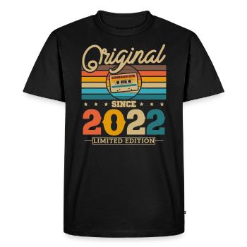 Cadeau du calendrier mensuel 2022 - T-shirt Premium bio Homme - noir - Devant - Nico (187cm)