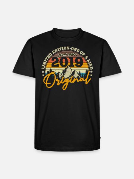 Nostalgic birthday gift 4-5 years - Men's Premium Organic T-Shirt - black