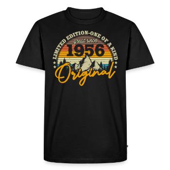 Nostalgic birthday present from 1956 - Men's Premium Organic T-Shirt - black - Front - Nico (187cm)