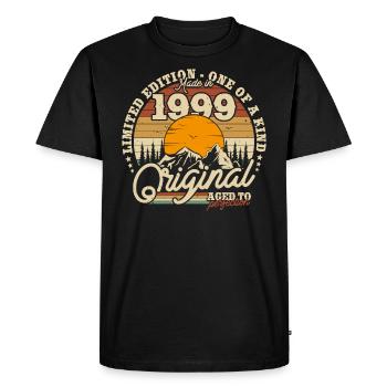 Vintage 1999 Cadeau d’anniversaire - T-shirt Premium bio Homme - noir - Devant - Nico (187cm)