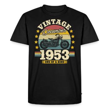Cadeau vintage unique en son genre, décembre 1953 - T-shirt Premium bio Homme - noir - Devant - Nico (187cm)