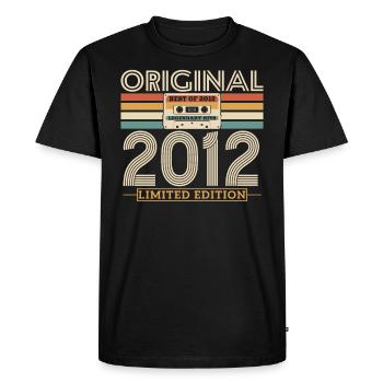 Millésime 2012 Born Legend - T-shirt Premium bio Homme - noir - Devant - Nico (187cm)