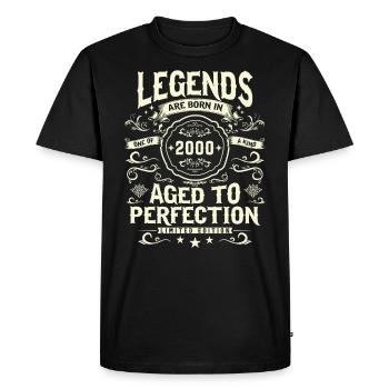 23e anniversaire légendaire en 2000 - T-shirt Premium bio Homme - noir - Devant - Nico (187cm)