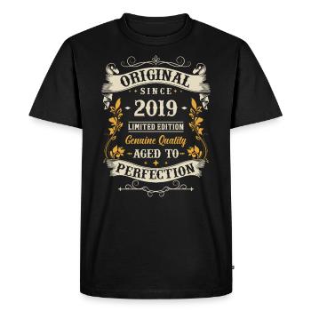 Légendaire 4ème anniversaire 2019 - T-shirt Premium bio Homme - noir - Devant - Nico (187cm)
