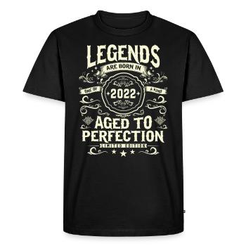Legendary vintage 2022 - Men's Premium Organic T-Shirt - black - Front - Nico (187cm)