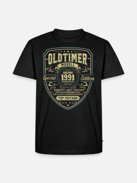 Legendäres Jahrgangsgeschenk '91 - Männer Premium Bio T-Shirt - Schwarz