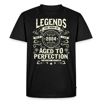 Legendary 2004 birthday - Men's Premium Organic T-Shirt - black - Front - Nico (187cm)