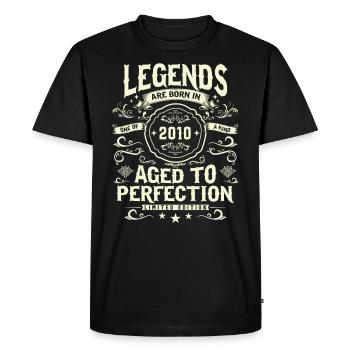 Millésime légendaire des années 2010 - T-shirt Premium bio Homme - noir - Devant - Nico (187cm)