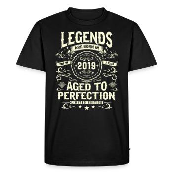 Look d’anniversaire légendaire 2019 - T-shirt Premium bio Homme - noir - Devant - Nico (187cm)