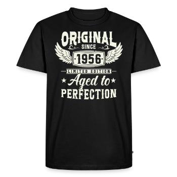 Anniversaire légendaire de 1956 - T-shirt Premium bio Homme - noir - Devant - Nico (187cm)