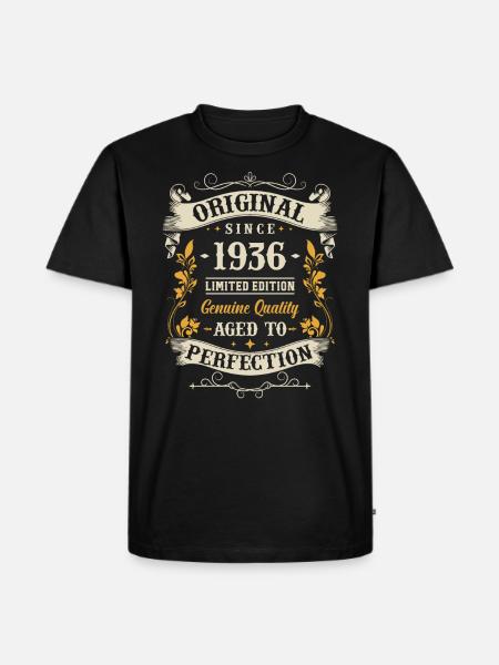 Legendary 1936 Birthday - Men's Premium Organic T-Shirt - black
