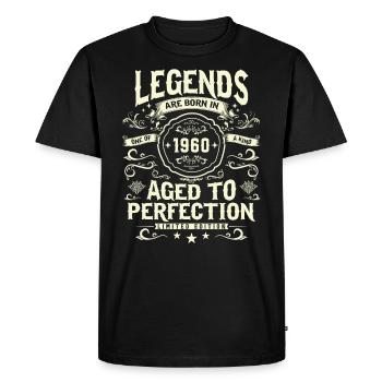 Legendary birthday 1960 - Men's Premium Organic T-Shirt - black - Front - Nico (187cm)