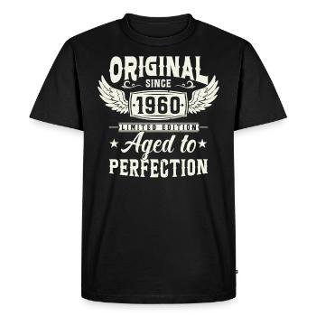 Legendary 1960s birthday joy - Men's Premium Organic T-Shirt - black - Front - Nico (187cm)