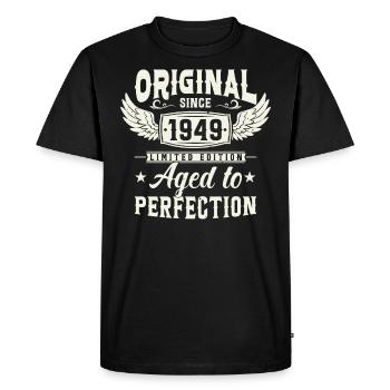 Chemise d’anniversaire légendaire de 1949 - T-shirt Premium bio Homme - noir - Devant - Nico (187cm)