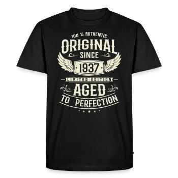 Anniversaire légendaire de 1937 - T-shirt Premium bio Homme - noir - Devant - Nico (187cm)